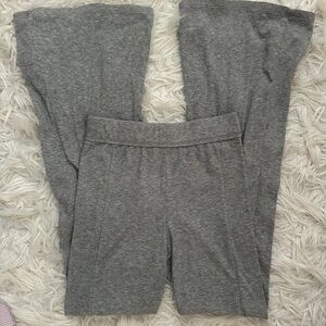 Forever 21 gray flare wide leg pants